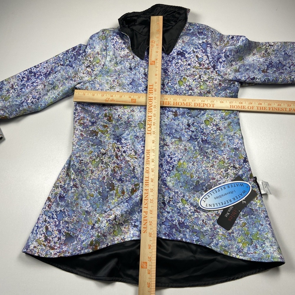 I-Reversibles Reversible Water Repellent Jacket XS Abstract Art Paint Splash NWT - Picture 5 of 6